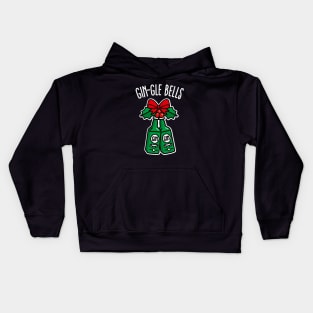 Gin-Gle bells jingle pun ugly Christmas funny gin drinking party Kids Hoodie